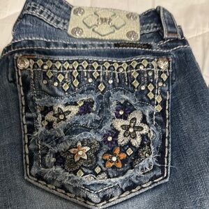 Embroidered Blue Jeans